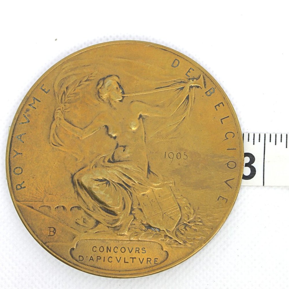 1905 Bronze Coin Token - Exposition Universelle Liege Belgium - Picture 5 of 6